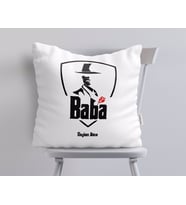 BK Gift Kişiye Özel Godfather Baba Tasarımlı Beyaz Yastık-19