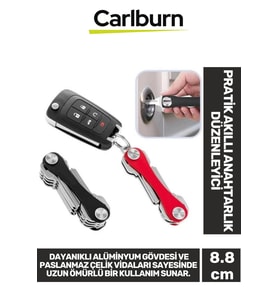Premium 8.8 cm Ses Çıkarmayan Vidalı Sistemli Hafif Alüminyum Pratik Akıllı Anahtarlık Düzenleyici