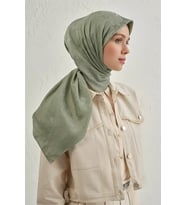 Floş Pamuk Eşarp 1 (Mint Yeşili)