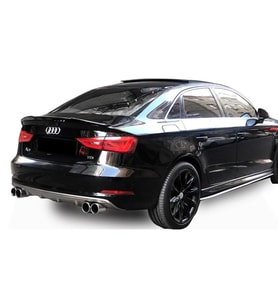 Audi A3 8V S3 Sedan Difüzör Parlak Siyah Plastik Arka Difizör 2012-2016