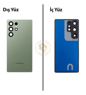 Samsung S25 Ultra Yeşil Arka Pil Kapağı Batarya Kapağı Lazer Kesim Back Cover