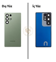 Samsung S25 Ultra Yeşil Arka Pil Kapağı Batarya Kapağı Lazer Kesim Back Cover