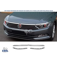 VW PASSAT B8 Krom Ön Panjur+ Far Üzeri Çıta 3 prç. 2015-2019 Arası