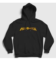 Presmono Unisex Kırmızı Logo Helloween Kapüşonlu Sweatshirt 149109tt (Siyah)