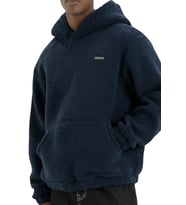 Genıus Store Erkek Kapüşonlu Polar Sherpa Kuzu Kumaş İçi Şardonlu Kapüşonlu Sweatshırt SHERPA-KAP (Lacivert)