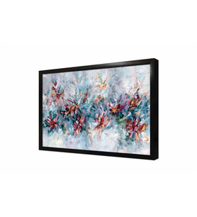 Tablosan Modern Çiçekler Çerçeveli Cam Tablo