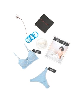 2'li Bralet Slip Mavi Takım