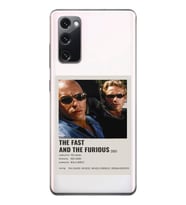 Samsung Galaxy S20 FE Uyumlu Hızlı ve Öfkeli Minimalist Poster Desenli Şeffaf Telefon Kılıfı