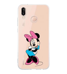 Huawei P20 Lite  Kamera korumalı Kapak Minnie Mouse Tasarımlı  Şeffaf Kılıf