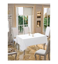 Joie Pamuklu Masa Örtüsü Dantelli Runner Setli ,masa Örtüsü Toptan 160x220 Cm