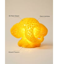 MYCRAFT3D Sevimli Fil Çocuk Odası Gece Lambası 3D Tasarım Led Işıklı Masaüstü Mesh Dekor Hediyelik