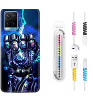 Vivo Y11S Y21S Y20 Y20S Y70 Kılıf Kablo Koruma Spiral Silikon Thunder Play 1760