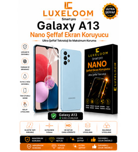 LUX ELOOM Galaxy A13 Nano Şeffaf Ekran Koruyucu Film