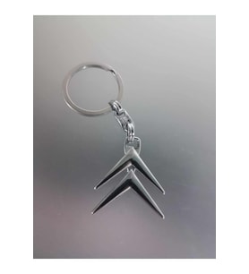 Citroen Saxo Anahtarlık Metal 3D Krom Araba Anahtarlığı