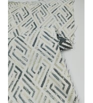 GEOMETRİK DESEN BROKAR KUMAŞ (Siyah)