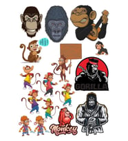 Maymun Sticker Set-2 13 Parça Telefon, Tablet, Defter, Laptop Sticker