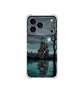 PrintiFy Apple iPhone 17promax ile Uyumlu Simya Serisi Gölge Ve Cam Tasarımlı Uv Baskılı Köşe Korumalı Antişok Kılıf