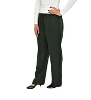 Kadın Beli Lastikli Bol Pantolon BGL-ST04216 (Yeşil)