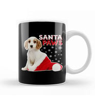 Santa Paws Christmas Dog Kupa Bardak Porselen