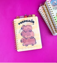 Capybara Hologram Kapaklı 5 Bölmeli Defter