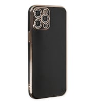 Newface Apple iPhone 12 Pro Kılıf Volet Silikon - Siyah