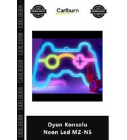 Özel Üretim RGB Dekoratif Gamer Duvar Aydınlatma Tabelası Gaming Şık Oyun Konsolu Neon Led MZN5