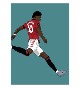 Marcus Rashford Mufc Tablo Ahşap Poster Dekoratif