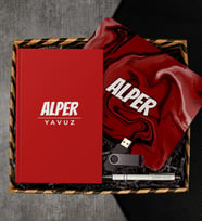 eJOYA Kişiye Özel Defter & Kalem & Mousepad & Usb Bellek Hediye Kutusu 112951