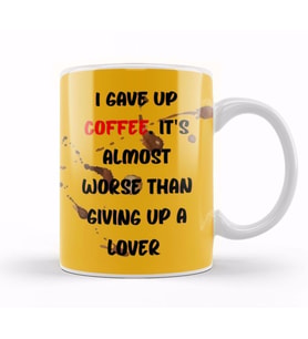 Funny Coffee Drinks Art Lover Gift Quote Vintage Retro Kupa Bardak Porselen