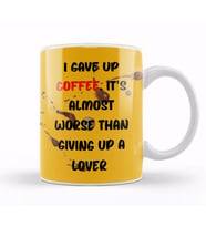 Funny Coffee Drinks Art Lover Gift Quote Vintage Retro Kupa Bardak Porselen