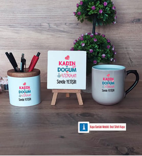 Kadın Doğum Uzmanı Dekoratif Taş, Kalemlik, Sihirli Oval Kupa Bardak Hediye