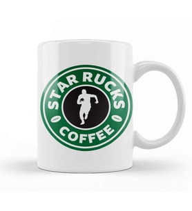 Starrucks Coffee Rugby Running Logo Kupa Bardak Porselen