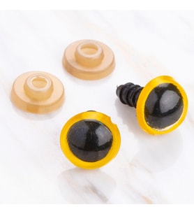 12 Mm Sarı 5 Çift Amigurumi Göz