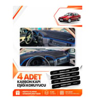 BMW 3.20I (E36) AIRBAGSİZ (1990-2000) Uyumlu Ön Torpido Koruma Kılıfı Halısı - Siyah Mavi
