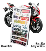 gayış edition hologram sticker set motosiklet kelebek cam bisiklet atv scooter araba uyumlu