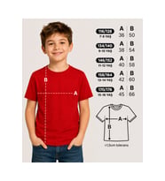 Çocuk Unisex Basic Oversize Tişört – Günlük Rahat Kesim Pamuk Dokulu Casual Yazlık T-Shirt - Kırmızı - 13-14 Yaş