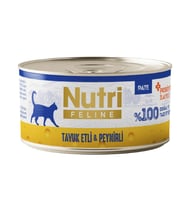 Nutri Feline Pate Tavuk Etli ve Peynirli Tahılsız Kedi Konservesi 70 Gr