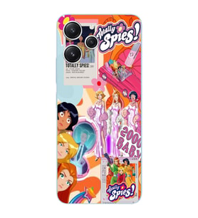 Xiaomi Redmi 12 Uyumlu Uyumlu Totally Spies Kolaj Tasarımlı Şeffaf Telefon Kılıfı