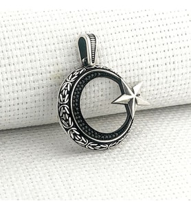 925 Ayar Gümüş Ayyıldız Model Kolye Ucu