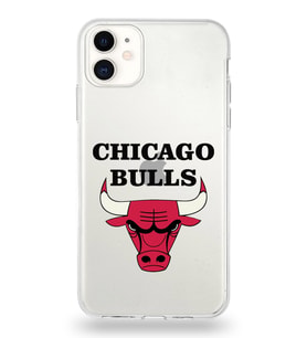 Apple iPhone 11 Uyumlu Kapak Chicago Bulls Tasarımlı Şeffaf Silikon Kılıf