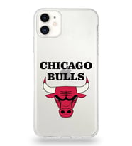 Apple iPhone 11 Uyumlu Kapak Chicago Bulls Tasarımlı Şeffaf Silikon Kılıf