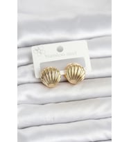 316L Çelik Gold Renk Deniz Kabuğu Model Kadın Küpe