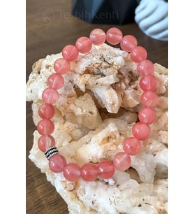 Pembe Kuvars Taşı Bileklik