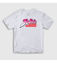 Presmono Unisex Çocuk Beyaz Logo Anime Jojo T-Shirt 322669tt (Beyaz)