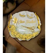 Wistful Gold Polyester Söz Tepsisi (Gold)