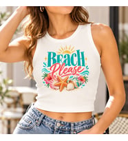 BK Gift Sıfır Kol Fitilli Crop Bluz - Esnek Likralı Günlük Crop-7