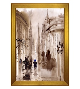 Manzara Temalı Kanvas Tablo 50 x 70 cm Gold Çerçeve