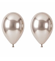 Beyaz Altın Renk Lateks krom Balon (45 cm) - 2 Adet