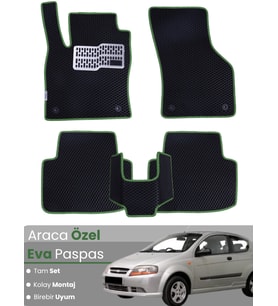 CHEVROLET KALOS (2005-2011) Uyumlu EVA Paspas Tam Set–Araca Özel,Su Geçirmez,Kolay Montaj