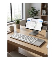 Touchpad'li 3'e Katlanabilir Bluetooth Klavye - Çoklu Cihaz Destekli Ultra İnce Seyahat Klavyesi